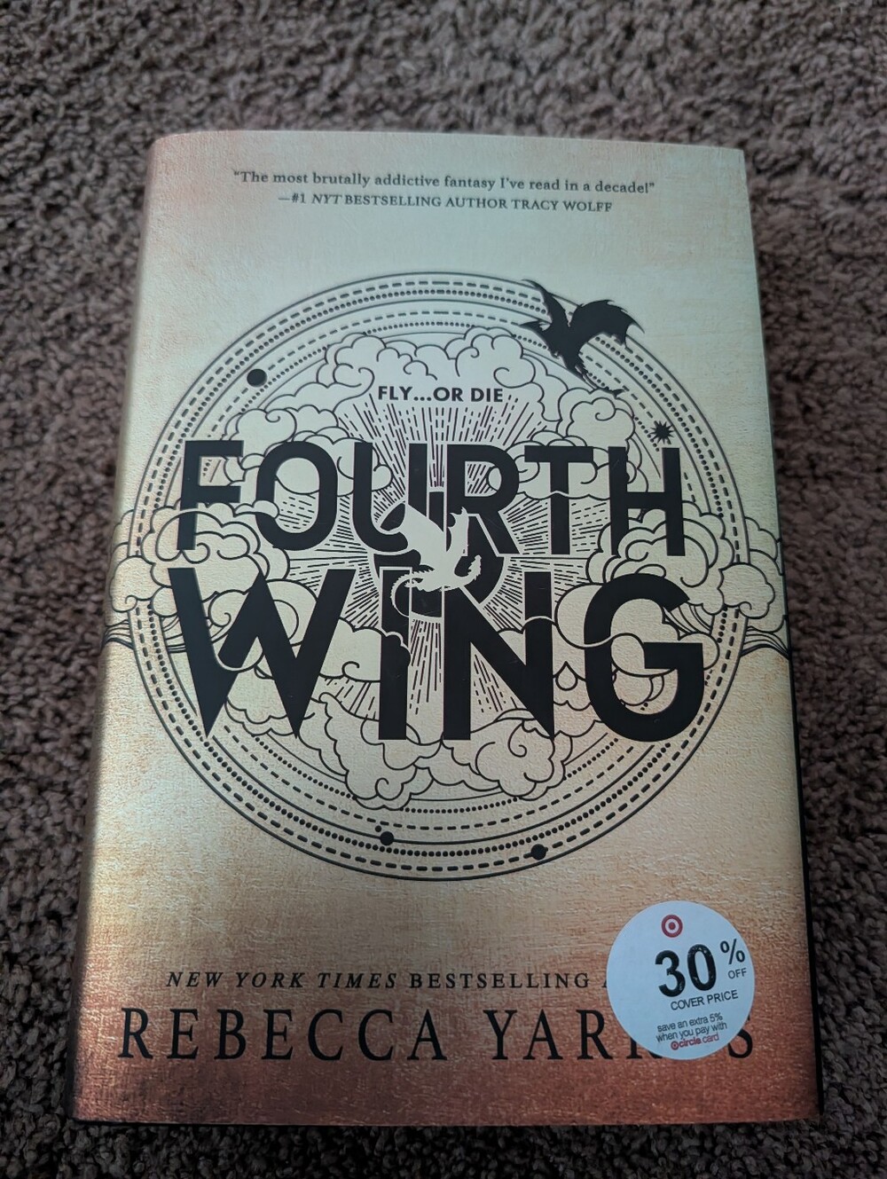 Fourth Wing Hardcover Book - Gold Cover